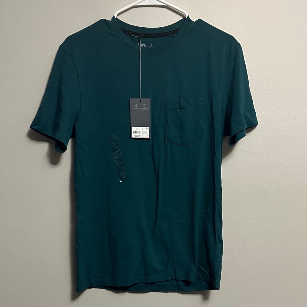 VRST Men's Essential Pocket Tee T-Shirt Blue Green Small